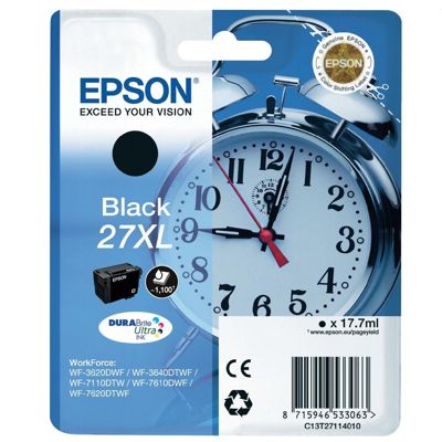 Tusz Oryginalny Epson 27 XL (C13T271140) (Czarny)