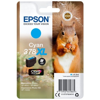 Tusz Oryginalny Epson 378 XL (C13T37924010) (Błękitny)