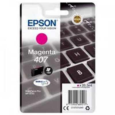 Tusz Oryginalny Epson 407 (C13T07U340) (Purpurowy)