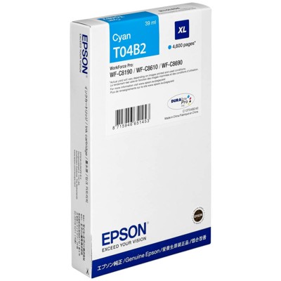 Tusz Oryginalny Epson T04B2 XL (C13T04B240) (Błękitny)