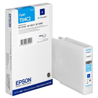 Tusz Oryginalny Epson T04C2 L (C13T04C240) (Błękitny)