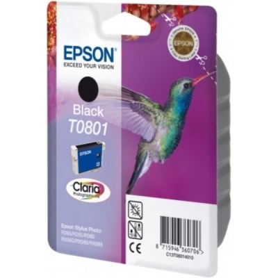 Tusz Oryginalny Epson T0801 (C13T08014011) (Czarny)