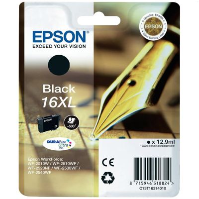 Tusz Oryginalny Epson T1631 (16XL) (C13T16314010) (Czarny)