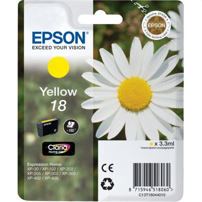 Tusz Oryginalny Epson T1804 (C13T18044010) (Żółty)