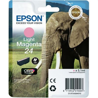 Tusz Oryginalny Epson T2426 (C13T24264010) (Jasny purpurowy)