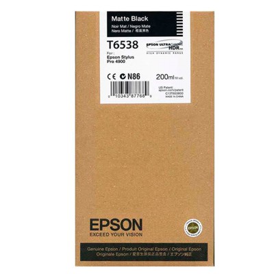 Tusz Oryginalny Epson T6538 (C13T653800) (Czarny matowy)