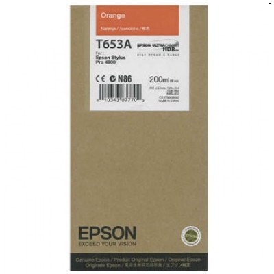 Tusz Oryginalny Epson T653A (C13T653A00) (Pomarańczowy)