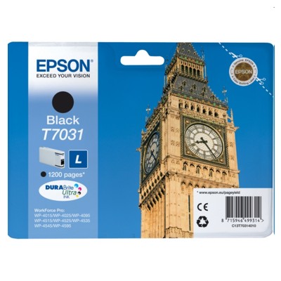 Tusz Oryginalny Epson T7031 (C13T70314010) (Czarny)