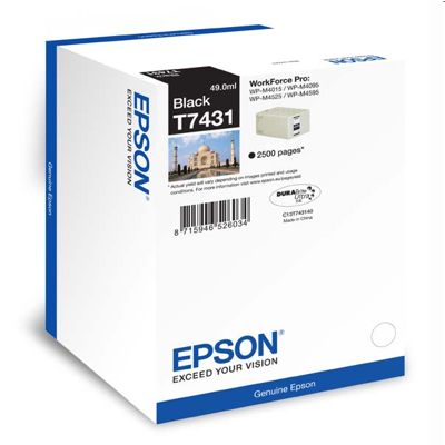 Tusz Oryginalny Epson T7431 (C13T74314010) (Czarny)