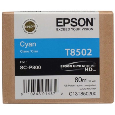 Tusz Oryginalny Epson T8502 (C13T850200) (Błękitny)