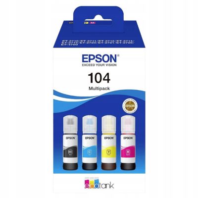 Tusze Oryginalne Epson 104 CMYK (C13T00P640) (komplet)