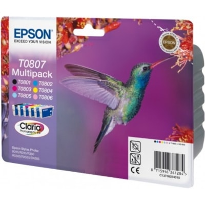 Tusze Oryginalne Epson T0807 (C13T08074011) (komplet)